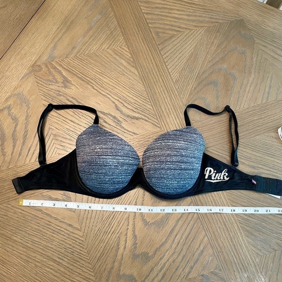 Victoria’s Secret Pink Heather Black and Pink Everywhere Lightly Lined wired bra - Picture 3 of 4